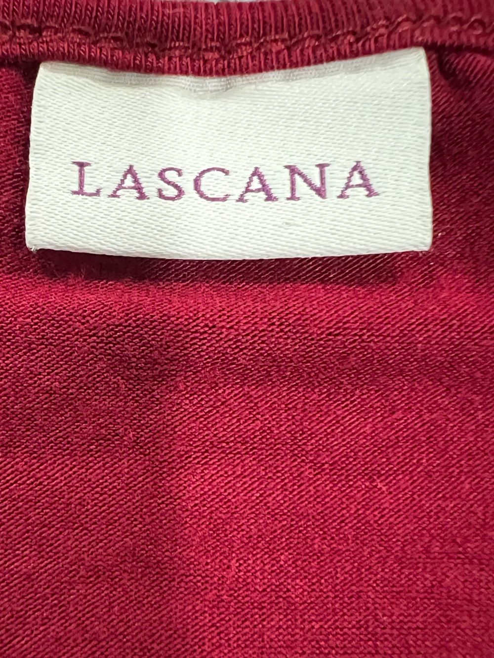 Lascana Women’s Mesh Yoke Long Sleeve Top - Burgundy - Picture 13 of 13